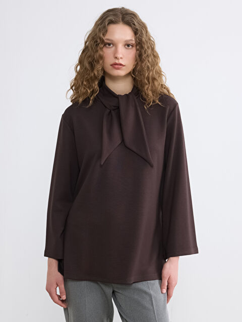 LCW Modest Fular Yaka Kadın Tunik - S6D268Z8-HMK