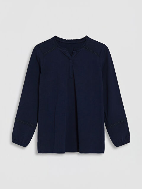 LCW Grace Kaçık Yaka Nakışlı Bluz