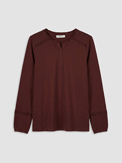 LCW Grace Kaçık Yaka Nakışlı Bluz