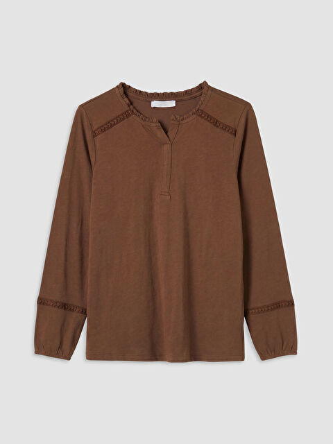 LCW Grace Kaçık Yaka Nakışlı Bluz