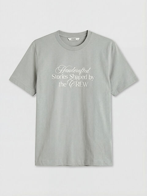 XSIDE Bisiklet Yaka Baskılı Erkek Penye Tişört	 - S6A273Z8-1OF