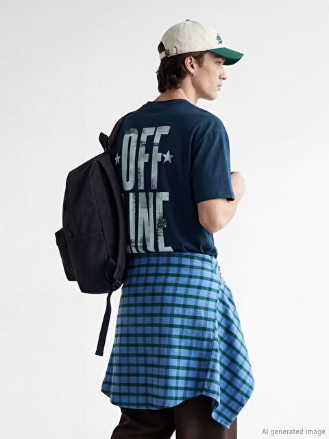 XSIDE Bisiklet Yaka Baskılı Erkek Tişört - S6B273Z8-S8Y