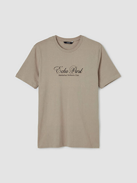 XSIDE Bisiklet Yaka Manhattan Baskılı Erkek Tişört