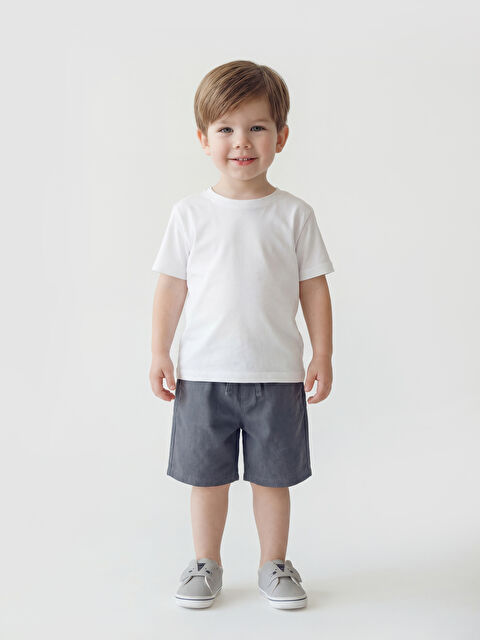 LCW baby Beli Lastikli Erkek Bebek Şort