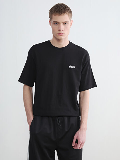 XSIDE Bisiklet Yaka Baskılı Erkek Tişört - S6E283Z8-CVL