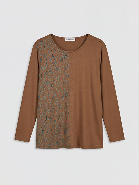 LCW Grace Bisiklet Yaka Desenli Bluz