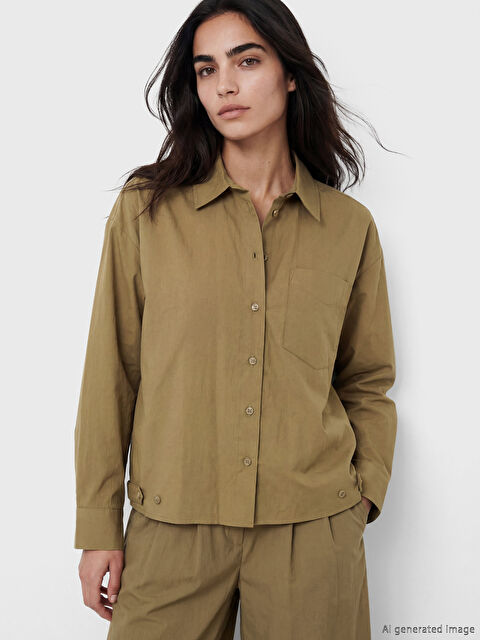 LCW Vision Poplin Oversize Kadın Gömlek