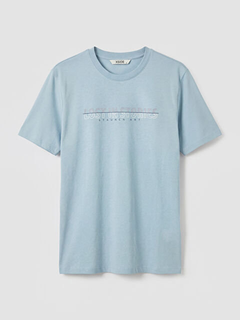 XSIDE Bisiklet Yaka Baskılı Erkek Tişört - S6C285Z8-SX5