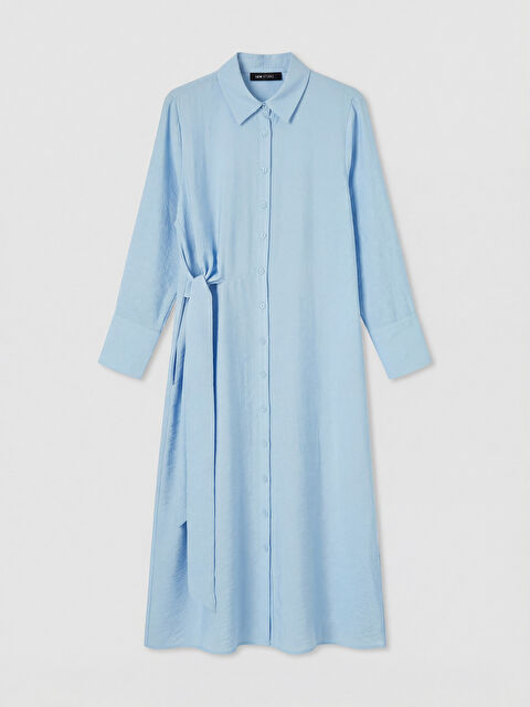 LCW STUDIO Beli Bağlamalı Gömlek Elbise