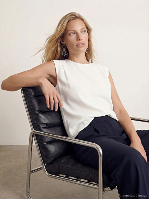 LCW Vision Bisiklet Yaka Bluz - S6OM90Z8-FDU