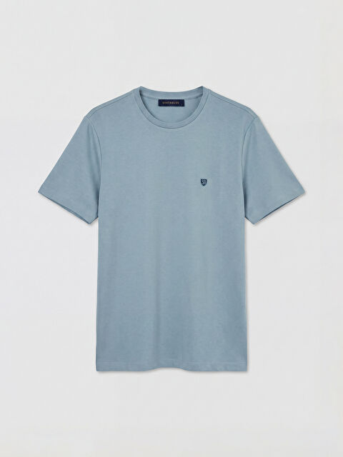 SOUTHBLUE Nakışlı Bisiklet Yaka Standart Fit Erkek Tişört