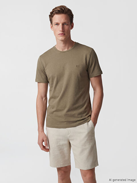 SOUTHBLUE Bisiklet Yaka Nakışlı Erkek Tişört