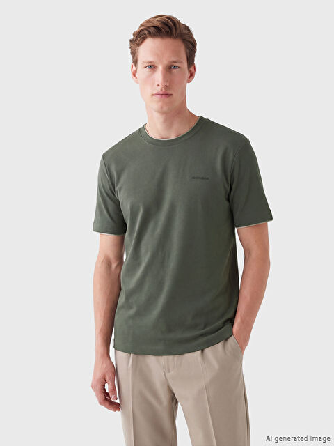 SOUTHBLUE Bisiklet Yaka Nakışlı Erkek Tişört