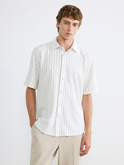 LCW Vision Regular Fit Çizgili Erkek Gömlek - S6A299Z8-SZ5