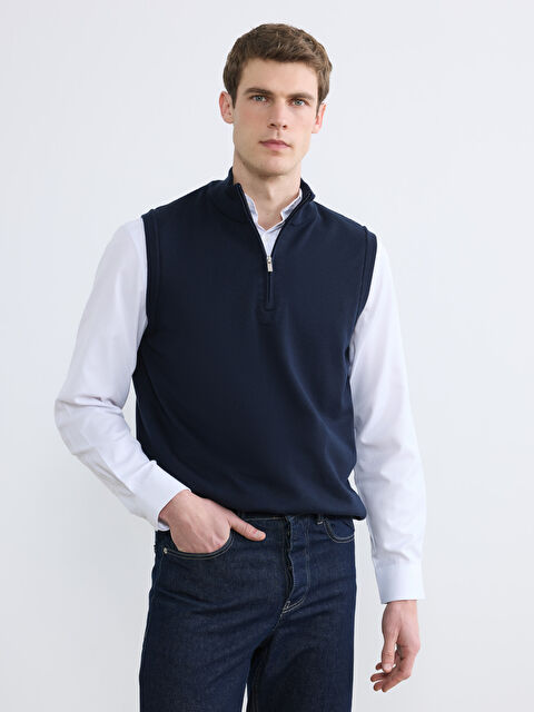 LCWAIKIKI Classic Dik Yaka Erkek Triko Süveter - S6A300Z8-RFH