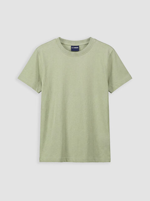 LCW Kids Bisiklet Yaka Erkek Çocuk Tişört - S6E303Z1-GHY