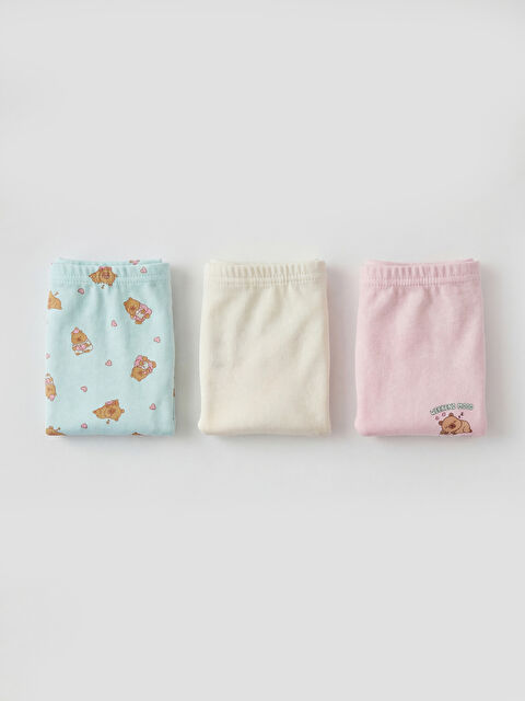 LCW Kids Baskılı Kız Çocuk 3'lü Boxer - S6D308Z1-LU5