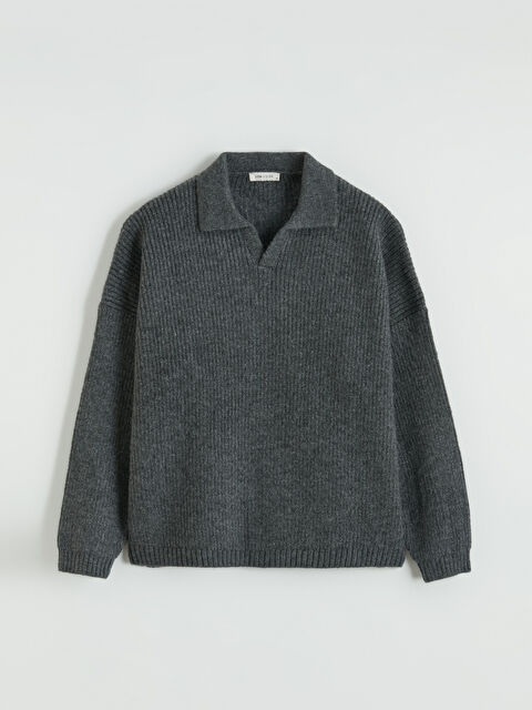 LCW Vision Polo Yaka Fitilli Erkek Triko Kazak - S6C317Z8-L8N