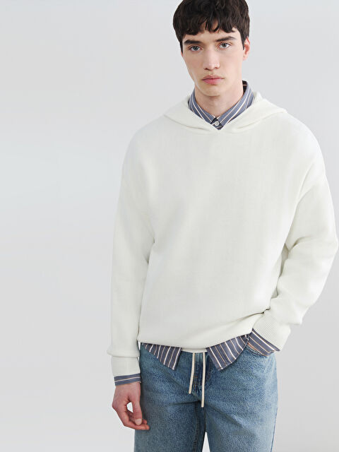 XSIDE Kapüşonlu Erkek Triko Kazak - S6C322Z8-FDU