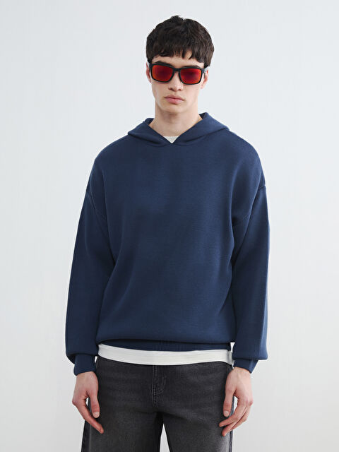 XSIDE Regular Fit Kapüşonlu Erkek Triko Kazak - S6C322Z8-SLT