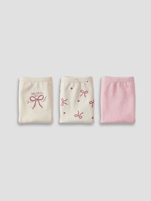 LCW Kids Baskılı Kız Çocuk Külot 3'lü - S6F328Z4-LRB