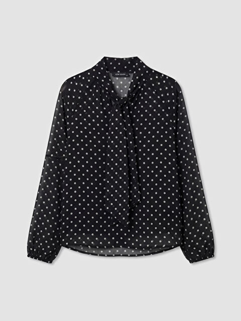 LCW Vision Fular Yaka Puantiyeli Bluz - S6F329Z8-LQJ