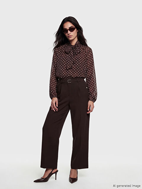 LCW Vision Fular Yaka Puantiyeli Bluz - S6F329Z8-LQY