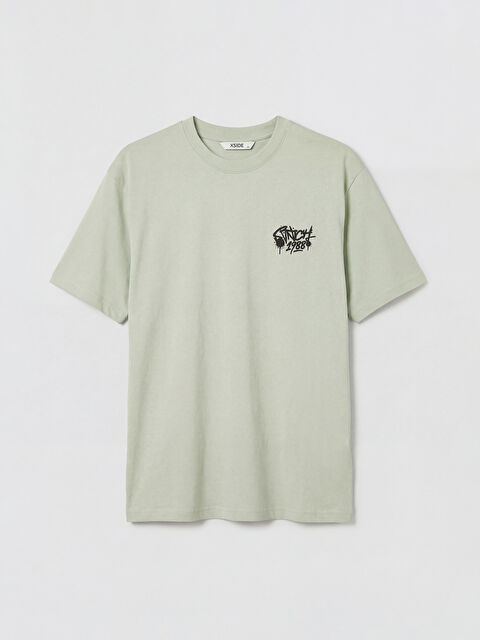 XSIDE Bisiklet Yaka Baskılı Erkek Penye Tişört - S6F332Z8-5C6