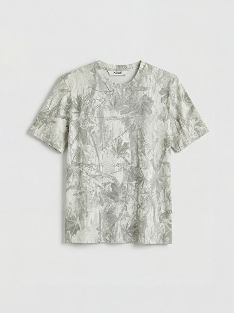 XSIDE Bisiklet Yaka Baskılı Erkek Penye Tişört - S6A332Z8-LS6