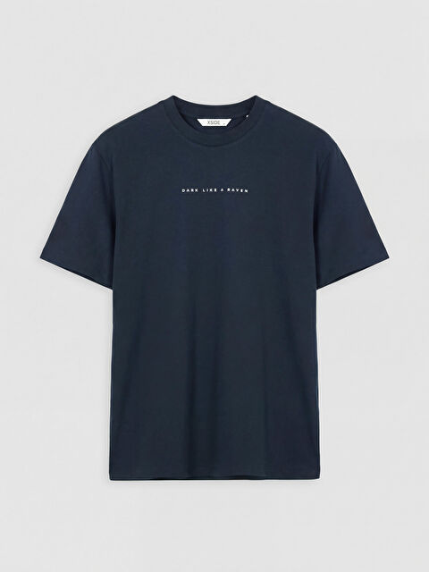 XSIDE Bisiklet Yaka Baskılı Penye Erkek Tişört