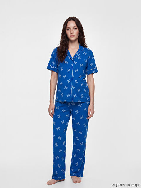 LCW DREAM Fiyonk Desenli Hamile Pijama Takımı