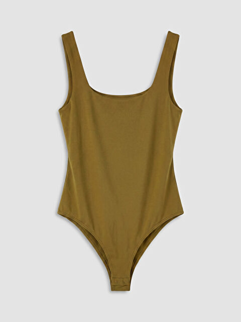 LCW Vision Kare Yaka Kadın Çıtçıt Body