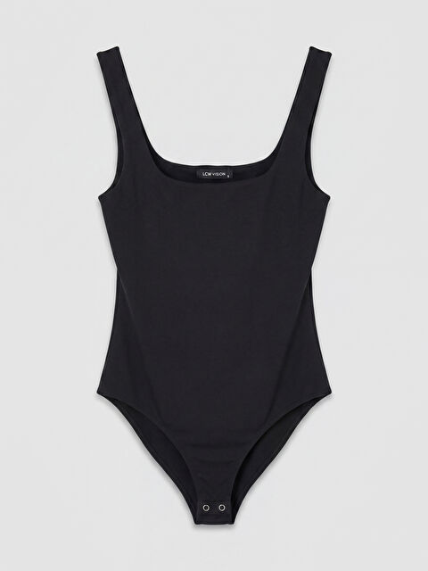 LCW Vision Kare Yaka Kadın Çıtçıtlı Body