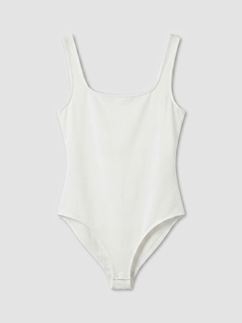 LCW Vision Kare Yaka Kadın Çıtçıt Body