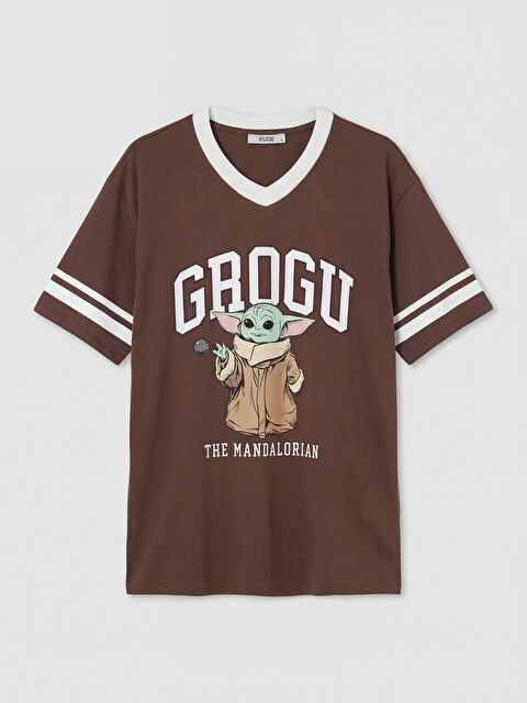 XSIDE Grogu Baskılı Oversize Kadın Tişört