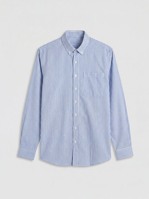 LCWAIKIKI Classic Rahat Kalıp Çizgili Erkek Gömlek - S6C348Z8-LEN