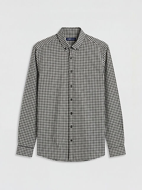 LCWAIKIKI Classic Standart Kalıp Kareli Erkek Gömlek - S6F349Z8-LKX