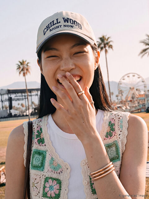 XSIDE V Yaka Kadın Kroşe Yelek