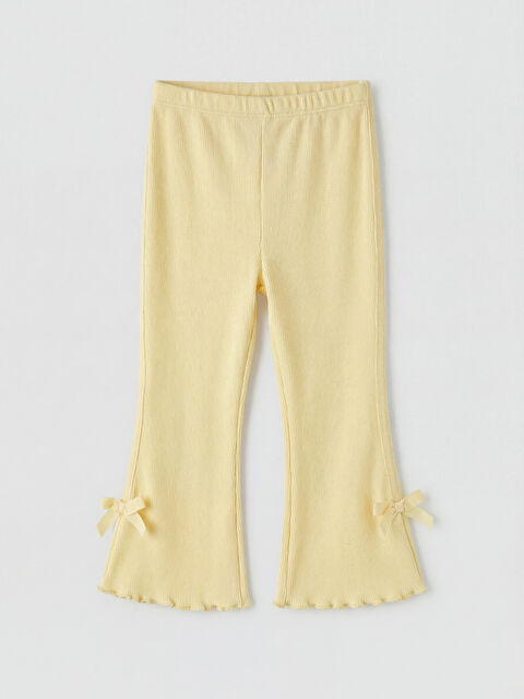 LCW baby Fiyonk Detaylı Kız Bebek İspanyol Paça Tayt