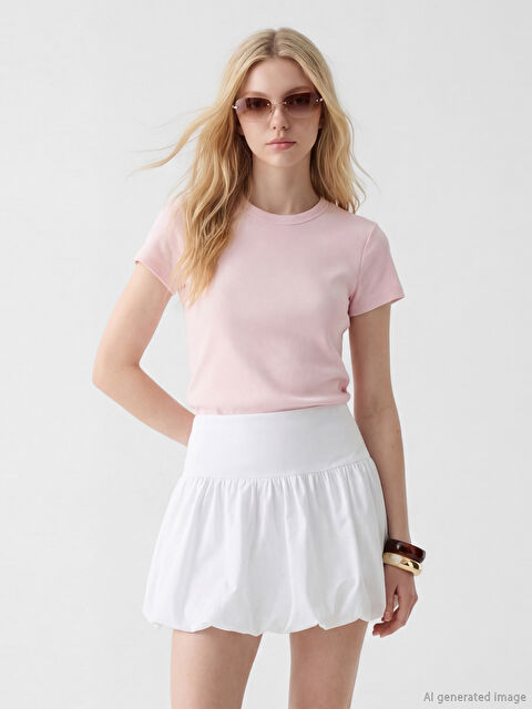 XSIDE Bisiklet Yaka Kadın Tişört	 - S6F355Z8-14N