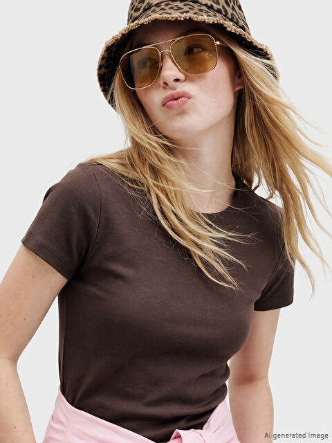 XSIDE Bisiklet Yaka Kadın Tişört	 - S6F355Z8-2AW