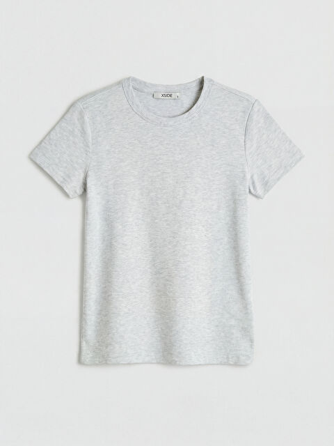 XSIDE Bisiklet Yaka Kadın Tişört	 - S6B356Z8-CY9