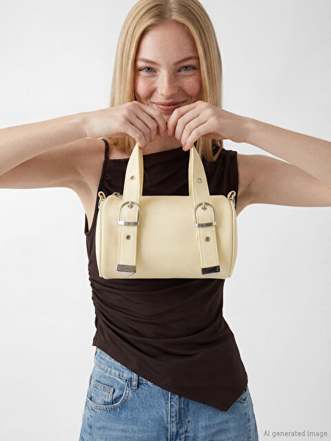 LCW ACCESSORIES Toka Detaylı Deri Görünümlü Kadın Omuz Çantası