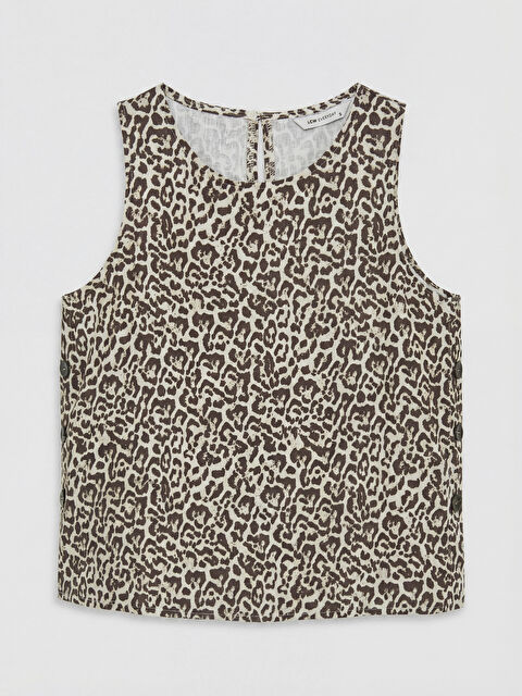 LCW EVERYDAY Bisiklet Yaka Leopar Desenli Bluz