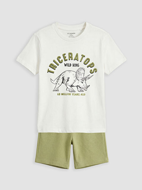 LCW Kids Baskılı Erkek Çocuk Tişört ve Şort - S6C369Z1-R9J