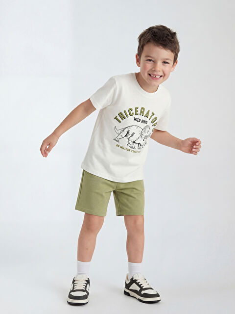 LCW Kids Baskılı Erkek Çocuk Tişört ve Şort - S6C369Z1-R9J