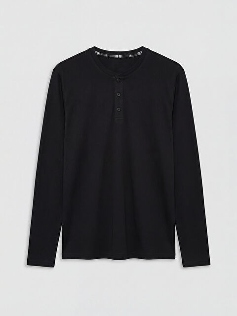 LC WAIKIKI Bisiklet Yaka Erkek Pijama Üst - S6E378Z8-CVL