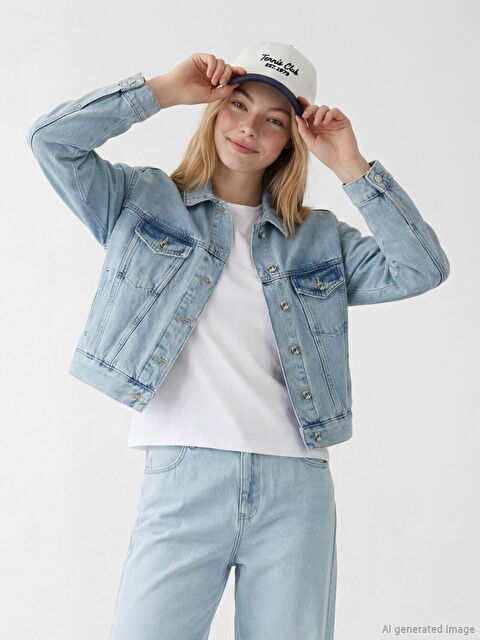 XSIDE Gömlek Yaka Kadın Jean Ceket