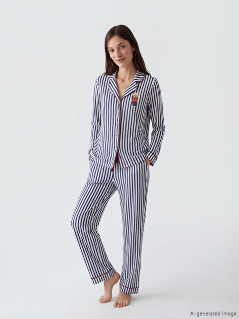 LCW DREAM Ayı Teddy Baskılı Kadın Pijama Takımı - S6F389Z8-LGS