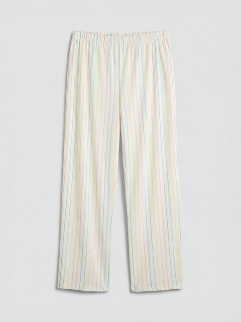 LCW Young Beli Lastikli Çizgili Kadın Pijama Altı